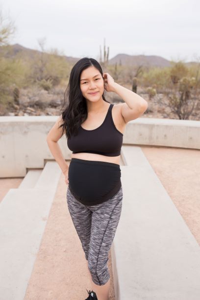 Maternity Activewear Move Workout Capri with Belly Band Support
