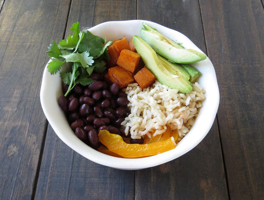 A Vegetarian Pregnancy: Sweet Potato and Black Bean Grain Bowl - Mumberry