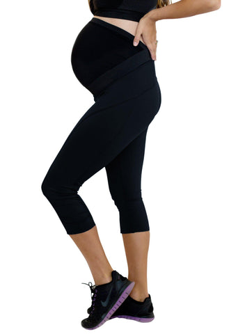 Maternity Capris with Pocket | Runs Small - SIZE UP - Mumberry