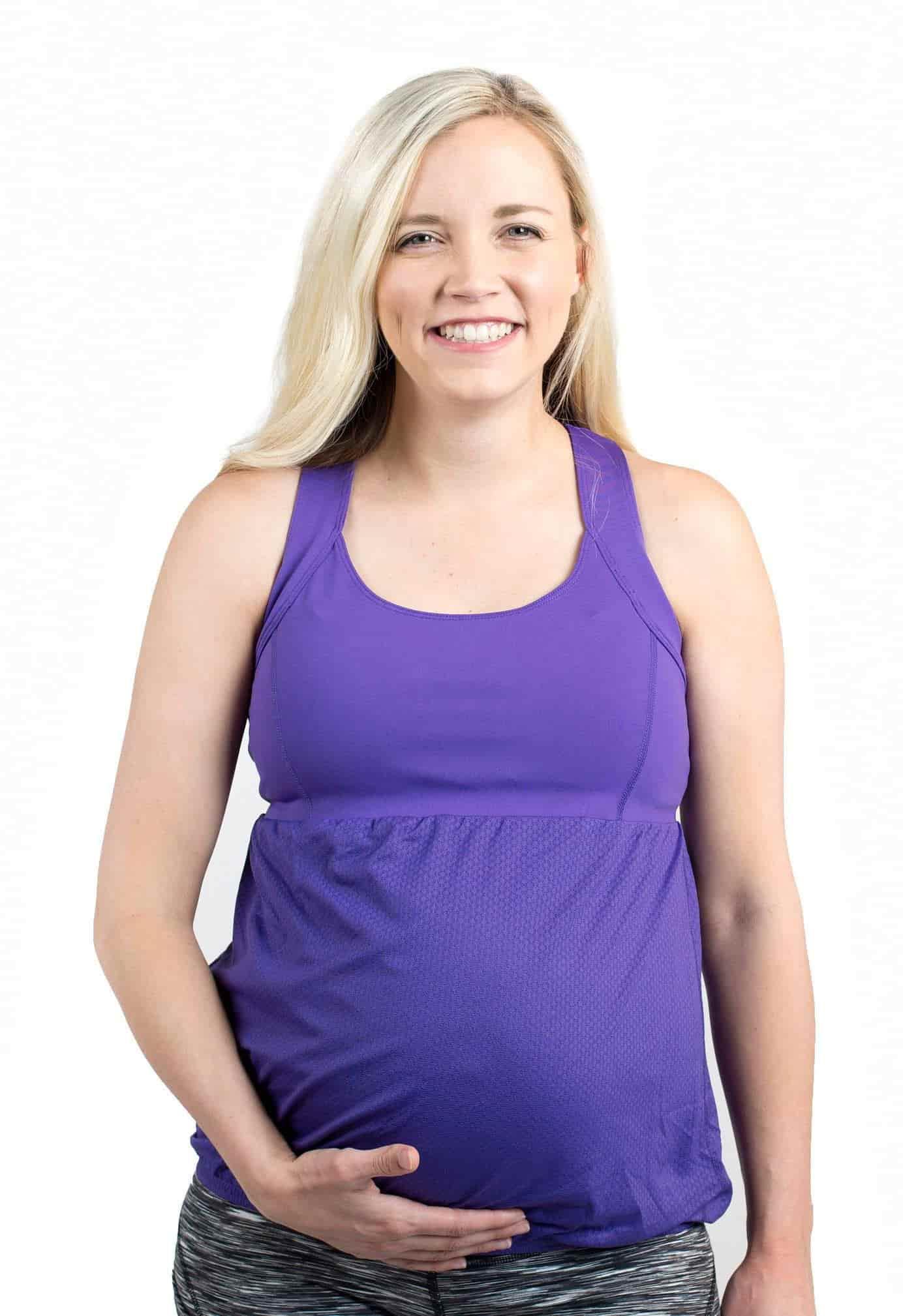 Maternity Activewear Flourish Workout Tank with Belly Band Support –  Mumberry